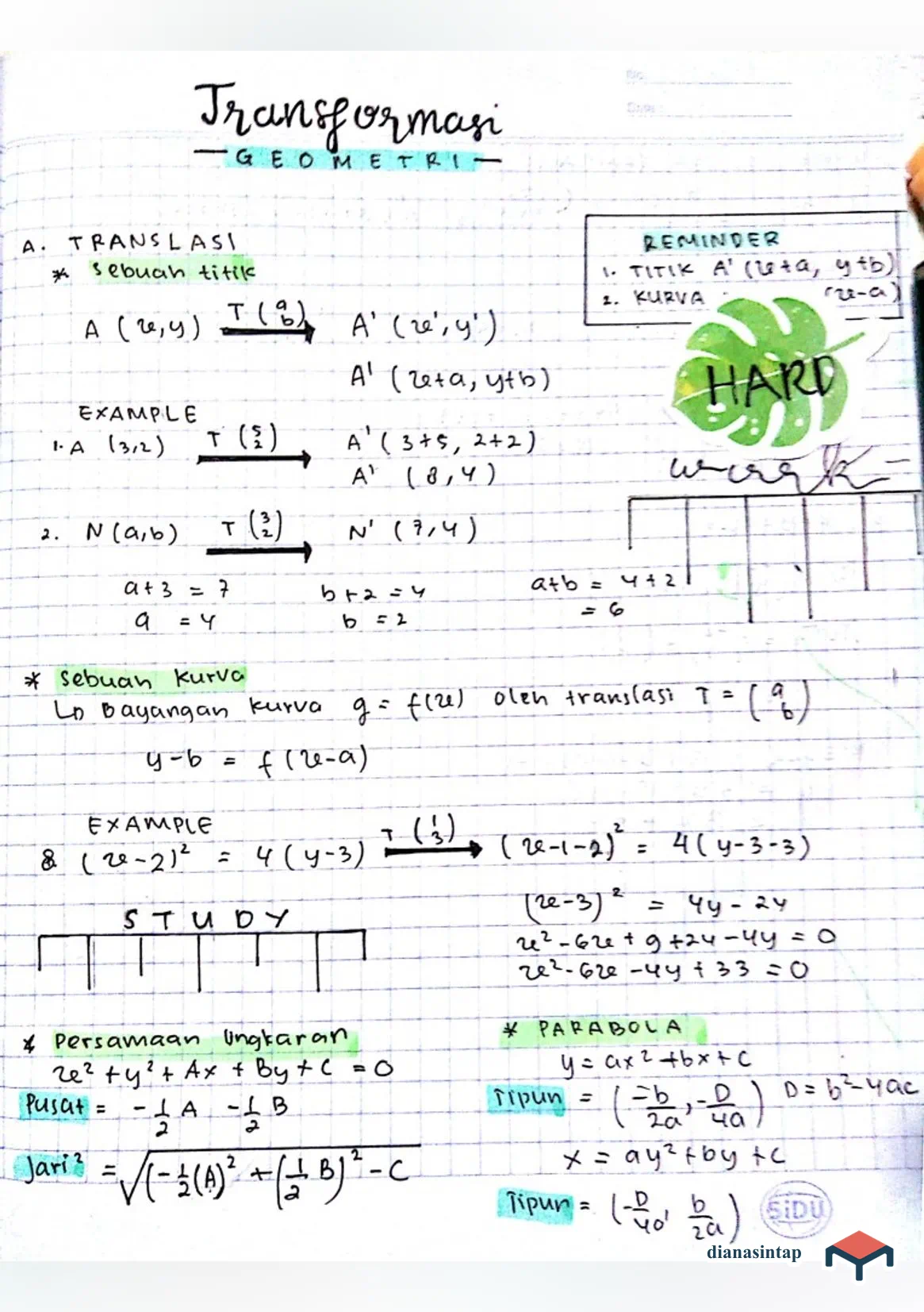 BAB 6 SEMESTER 1 KELAS XI : Transformasi Geometri